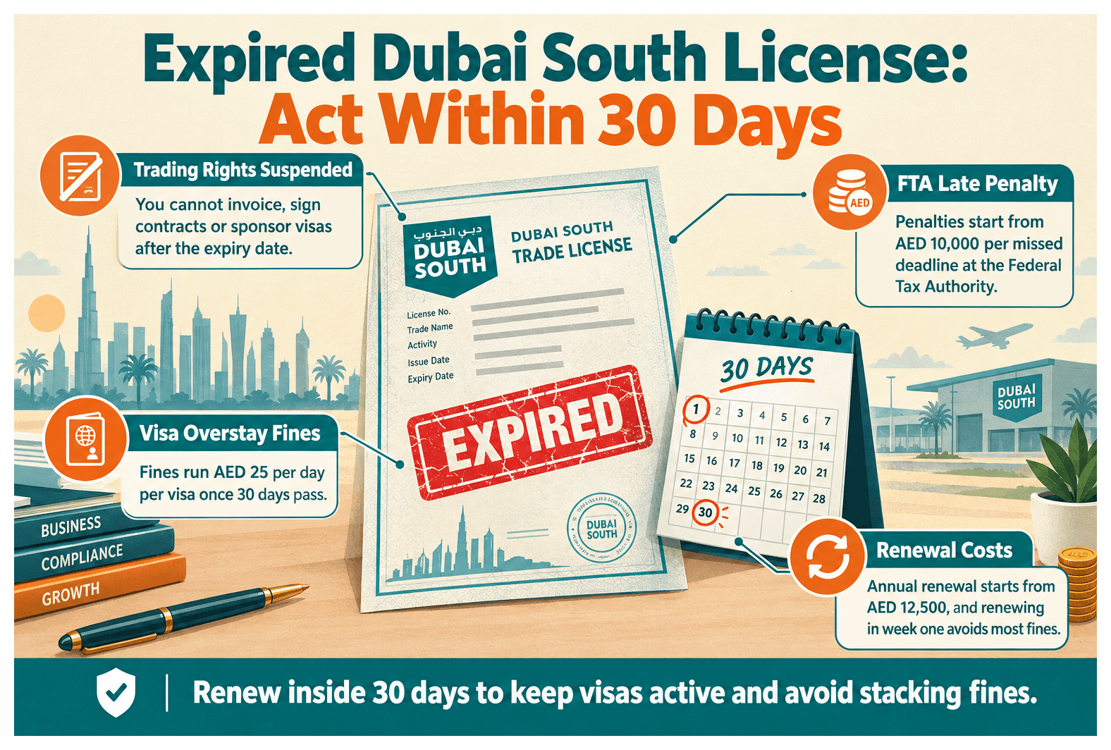 Infographic: What Happens if You Let Your Dubai South License Expire