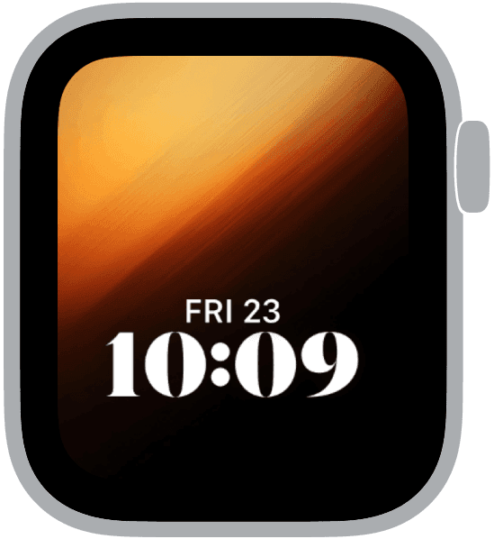 an apple watch face from the halloween gradients collection