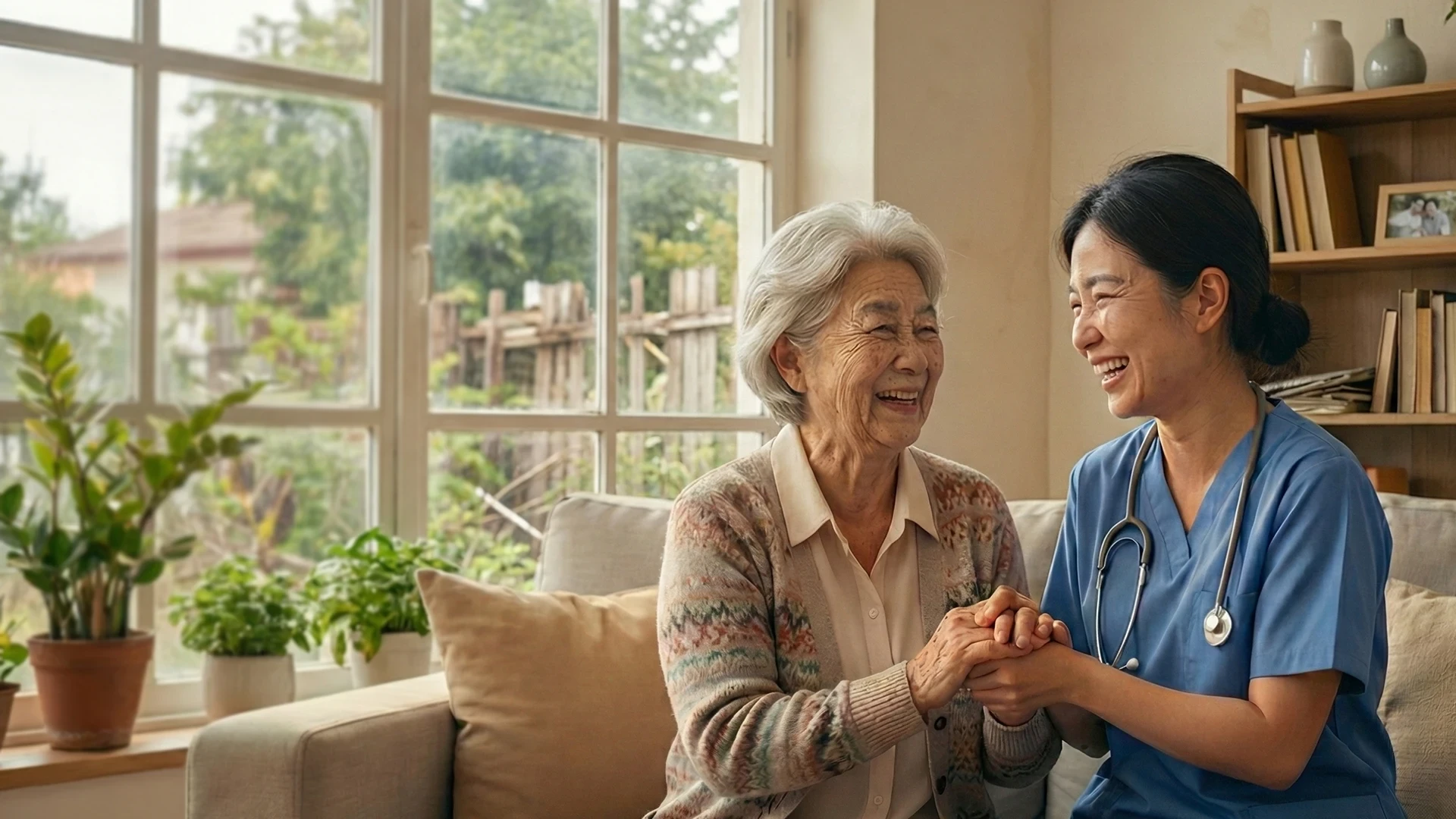 特別護士在台北為長者提供居家護理服務。