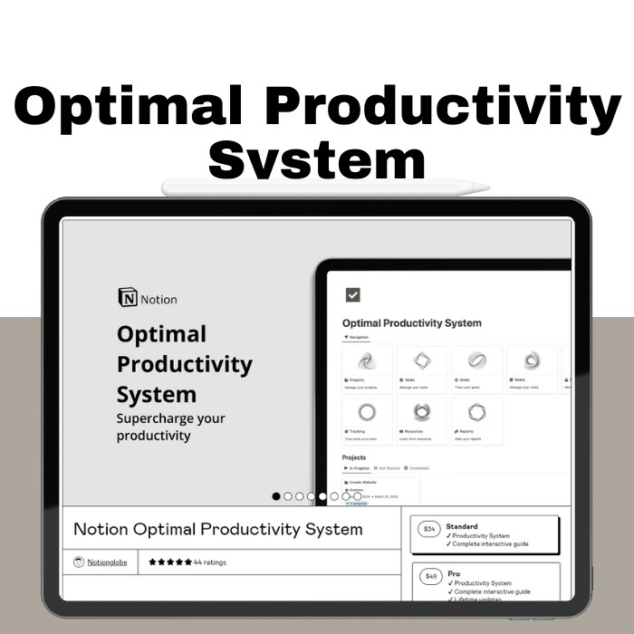 Notion Optimal Productivity System