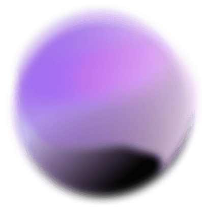 Purple orb that represent AI technology used in Nextio