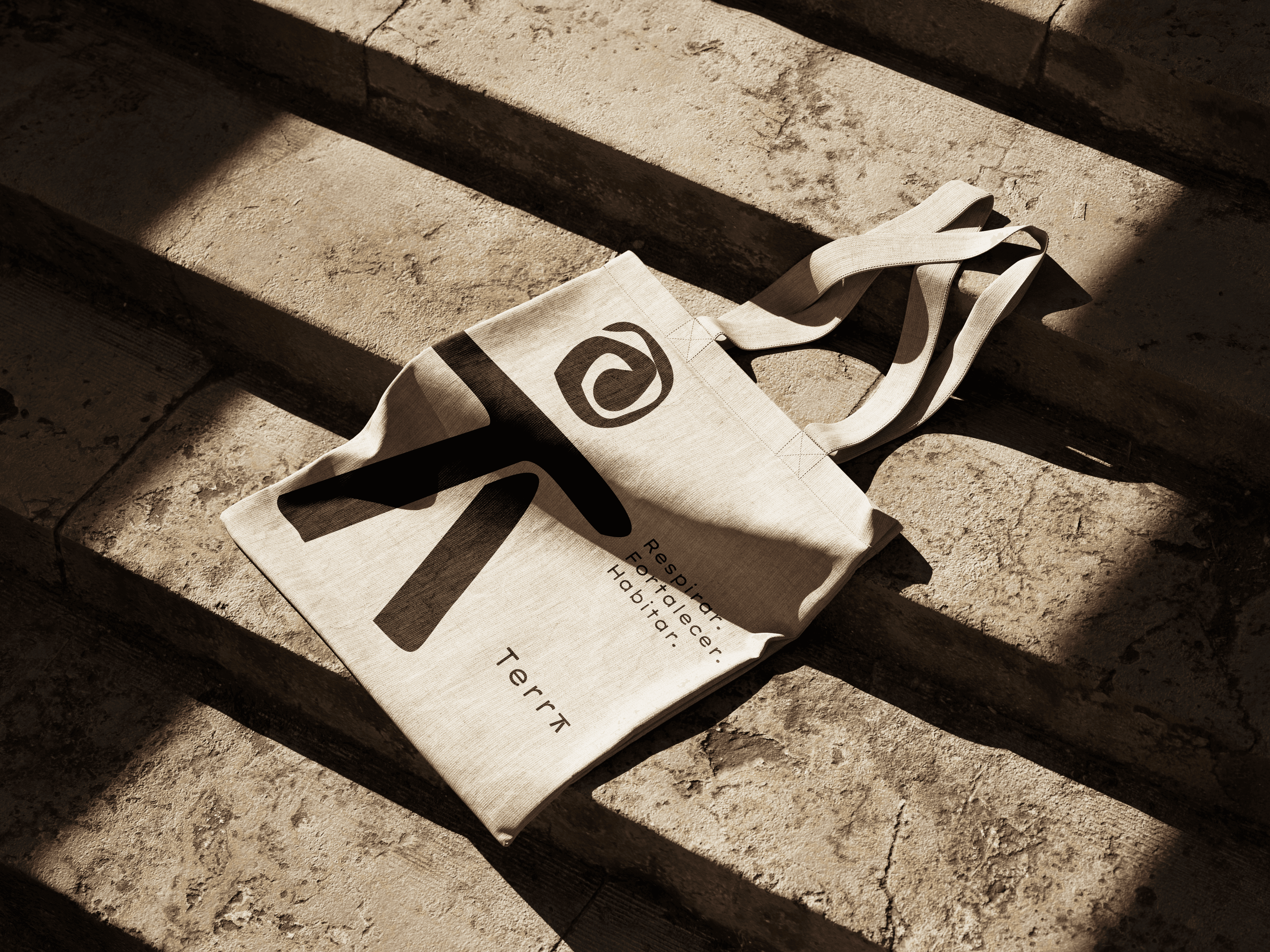 Branded tote bag design for Terra Pilates Studio