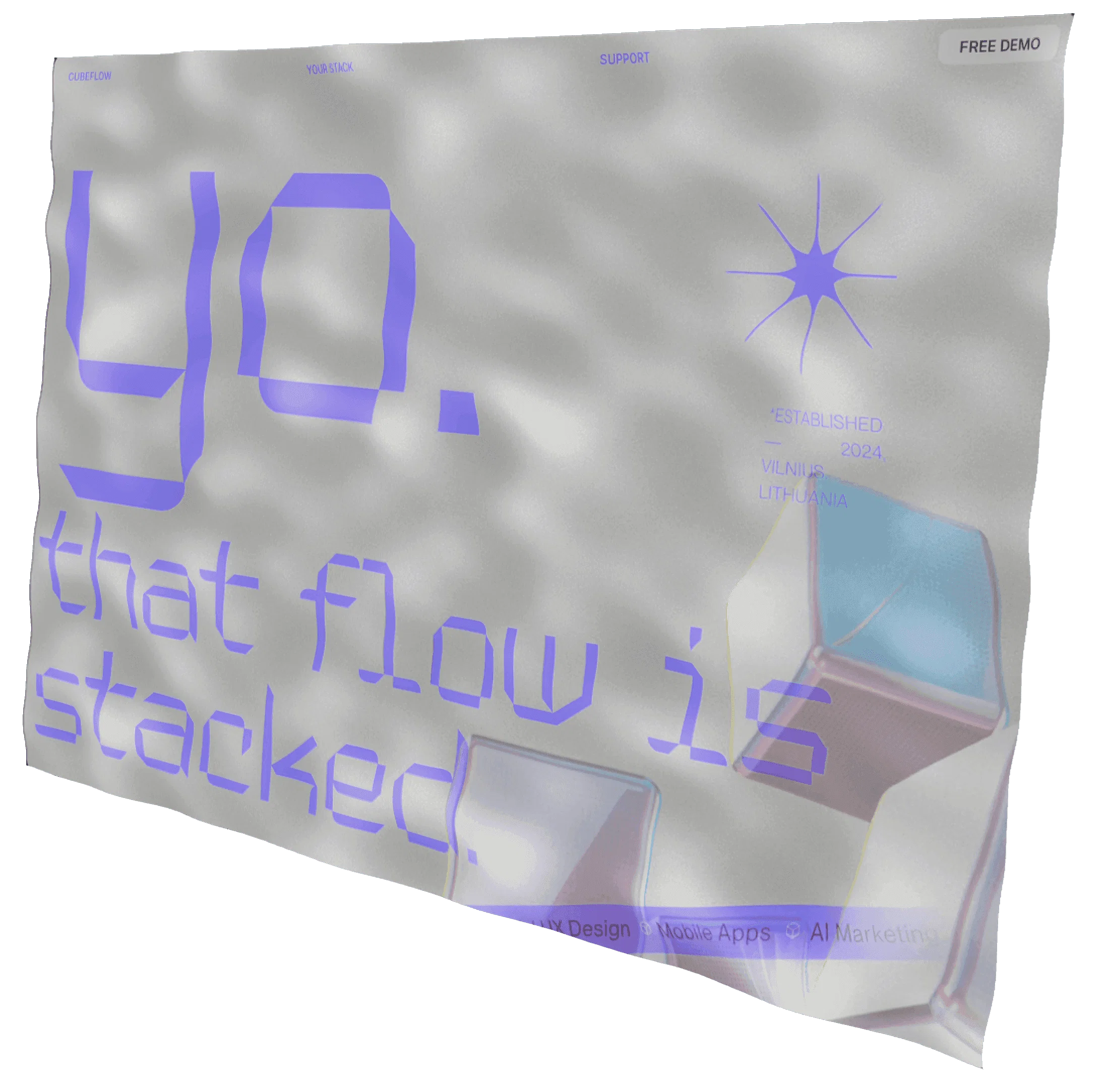 Website Design with 3D dislacement