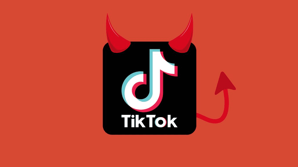 TikTok devil graphic.