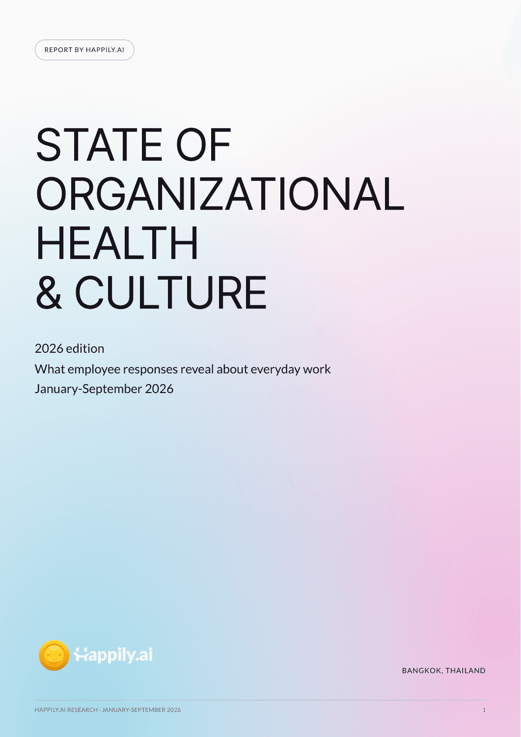 State of Organizational Health & Culture 2026 report cover