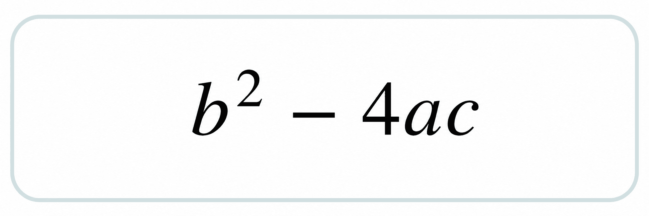 An image explaining the discriminant formula for MPM2D 