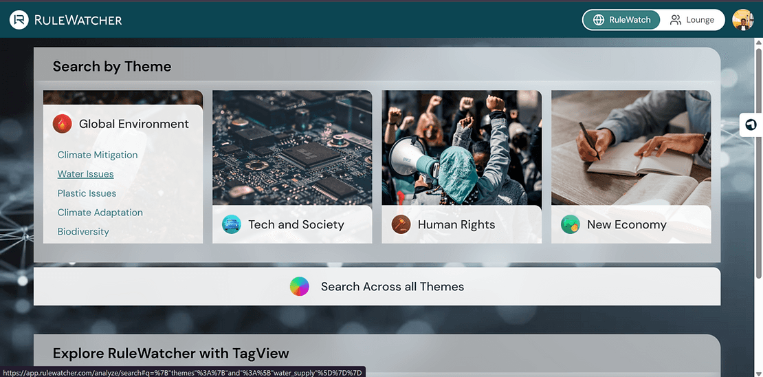 Figure 2: Theme search in RuleWatcher
