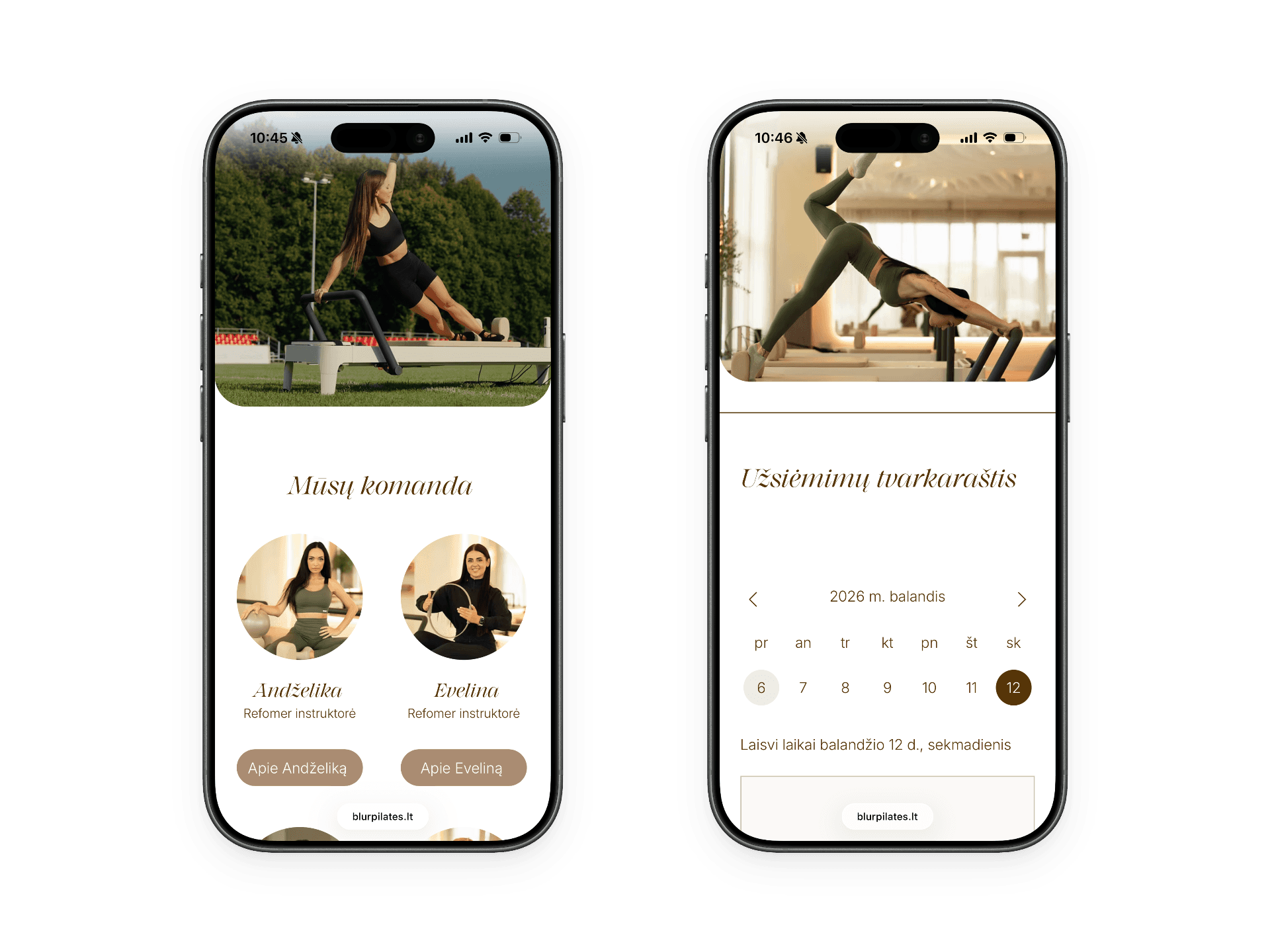 Blur pilates mobile