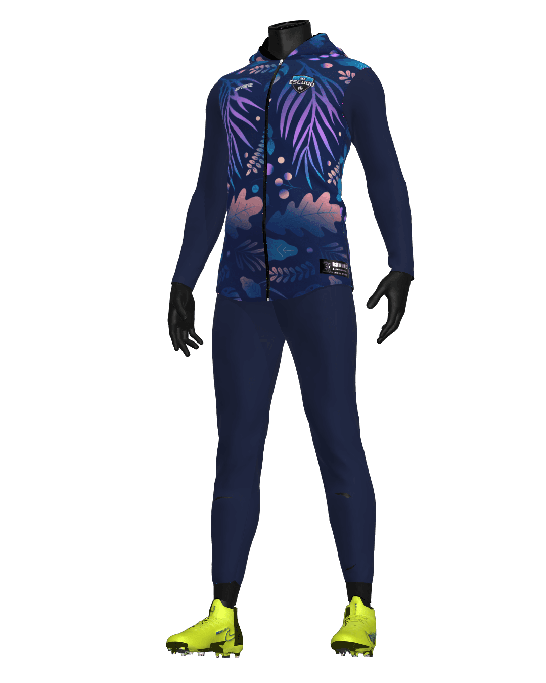 Modelagem Gola Y esportiva profissional aplicada em camiseta sublimada