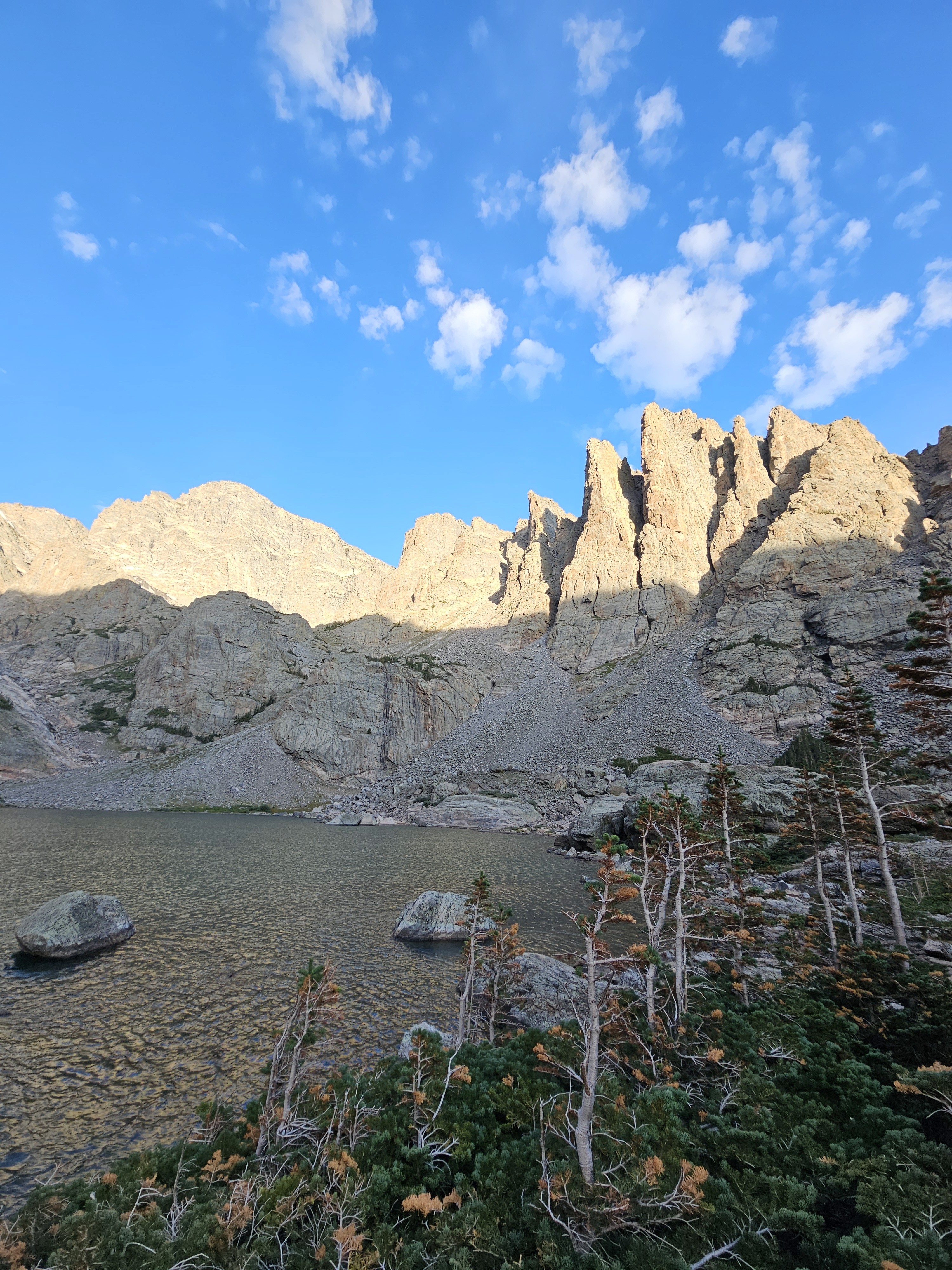 View of Petit Grepon's South Face from Sky Pond