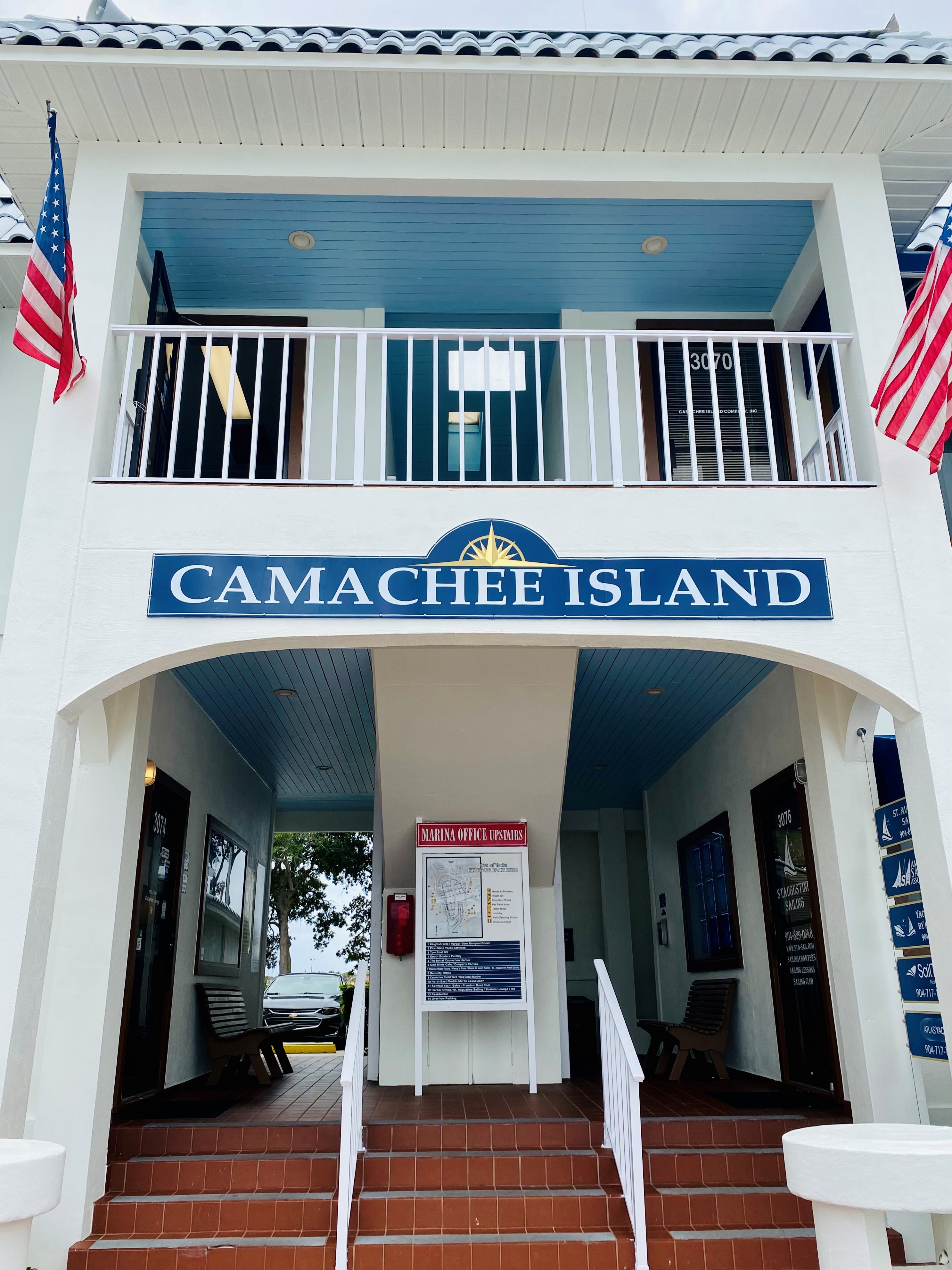Camachee cove yacht harbor entrance to reception