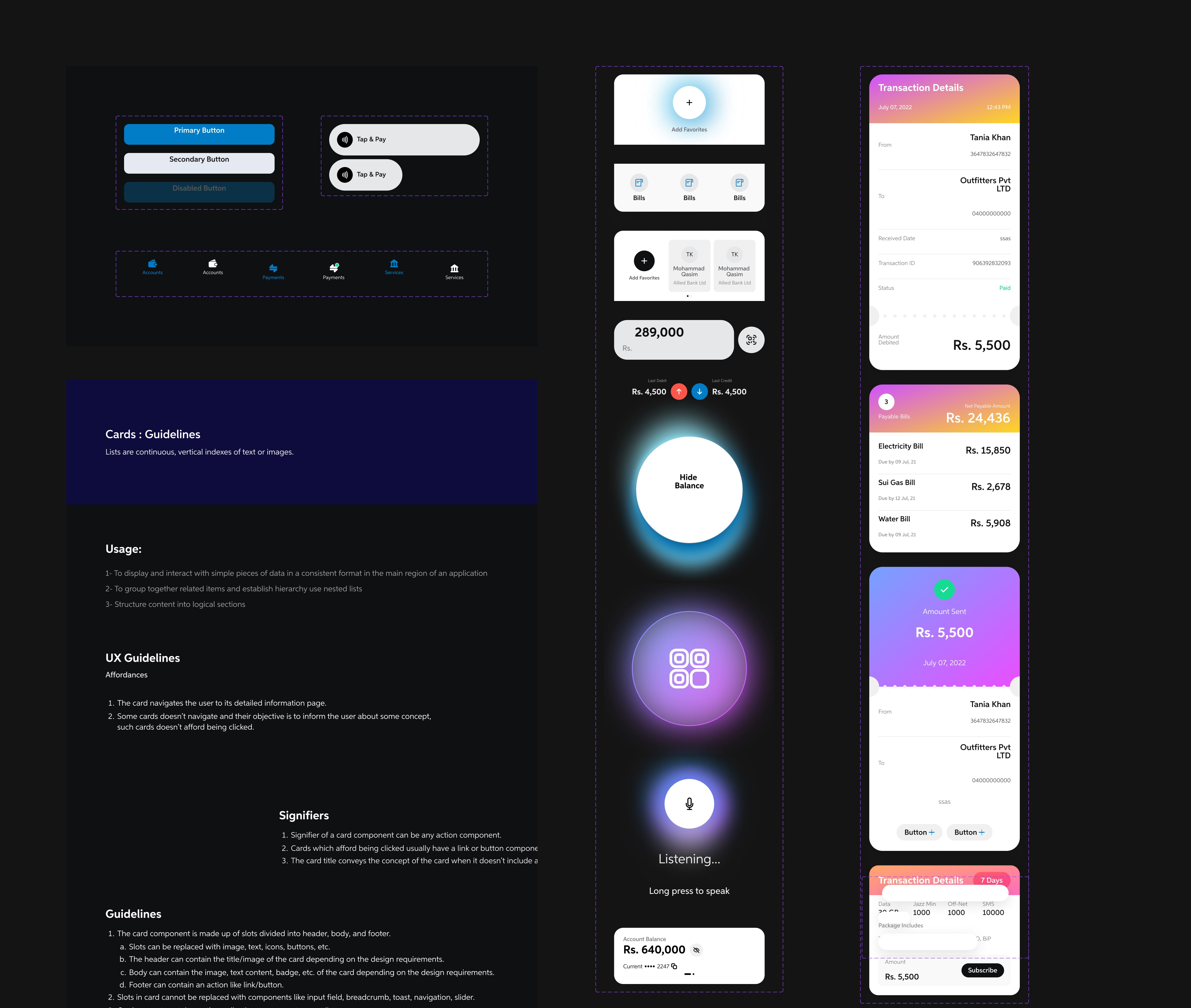 UBL Design System for Mobile App