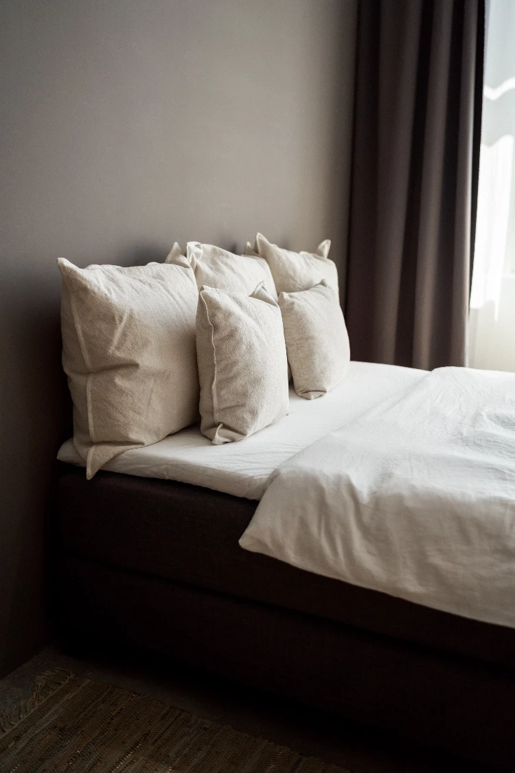 Luxury boudoir setting with plush pillows, Solothurn, Switzerland.