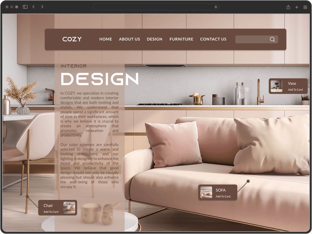 Cozy interior landing page by Sepideh Abbasi