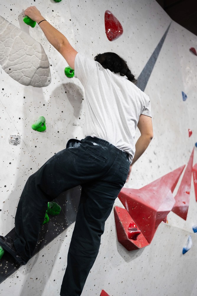 bouldering man