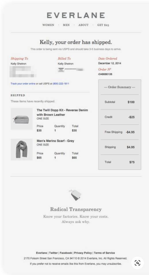 Shipping Confirmation