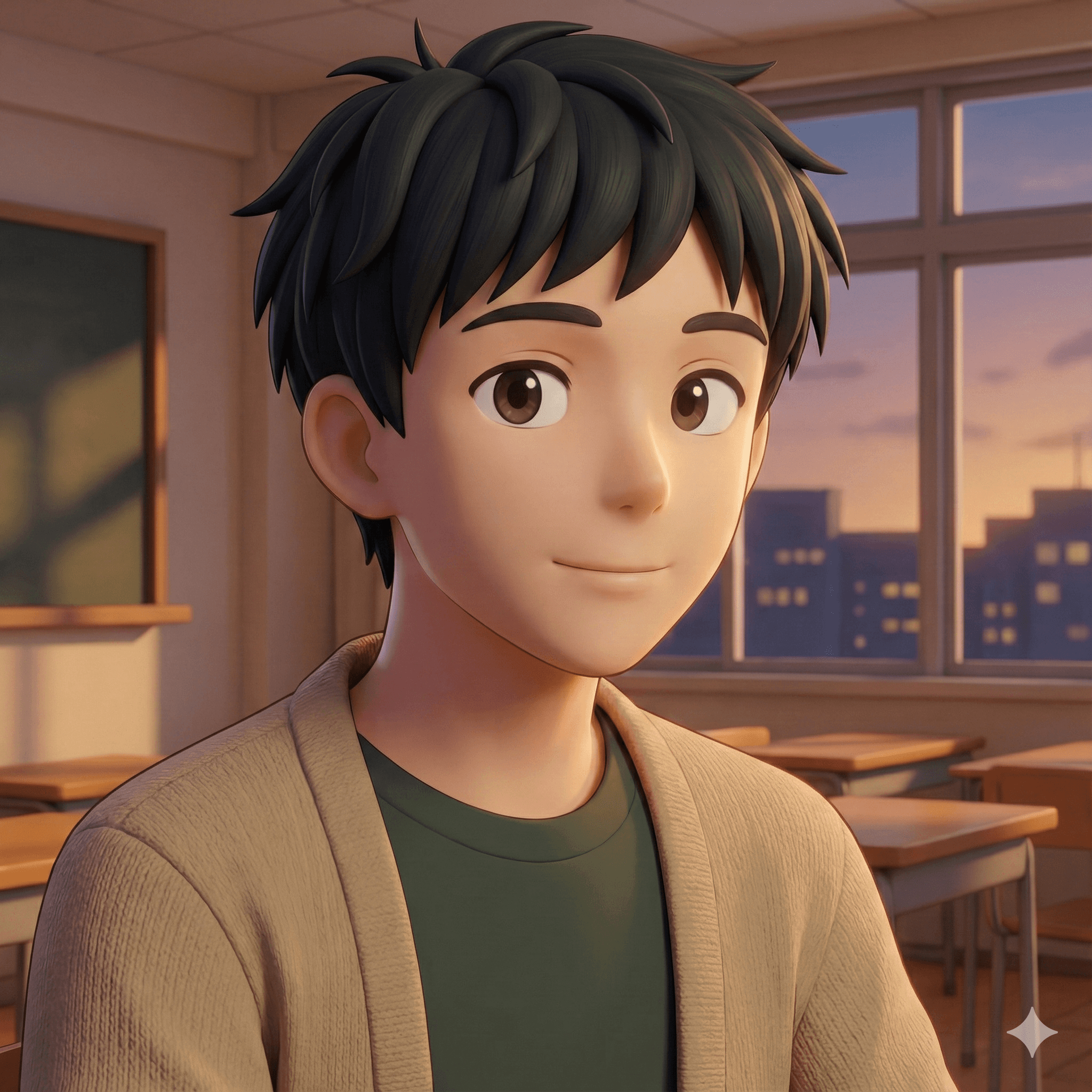 Portrait of a young man on a blue background