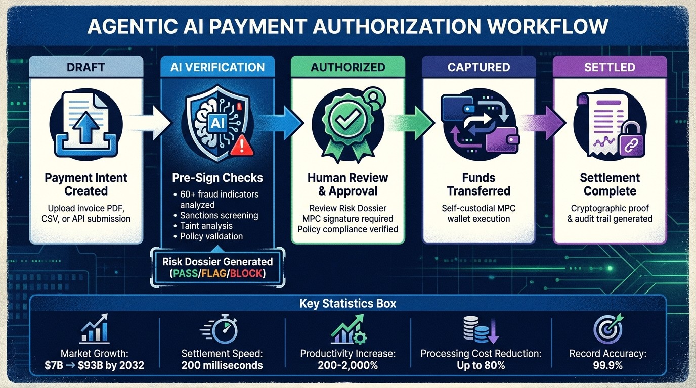 How Agentic AI Authorizes Vendor Payments: From Intent to Settlement