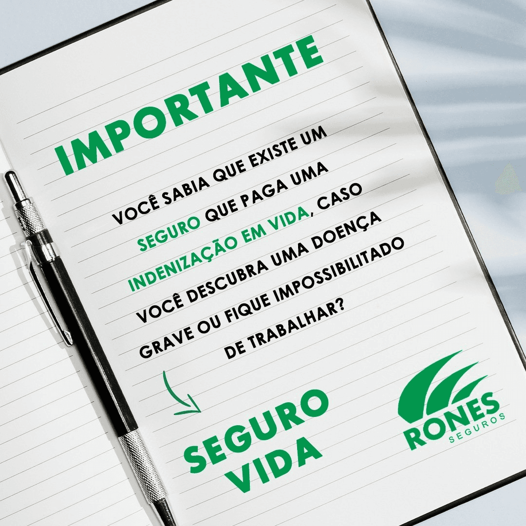 Rones Corretora de Seguros - Seguro de Vida com indenização em caso de incapacidade por doença ou acidente grave. Garanta proteção financeira para você e sua família com um corretor de seguros especializado.