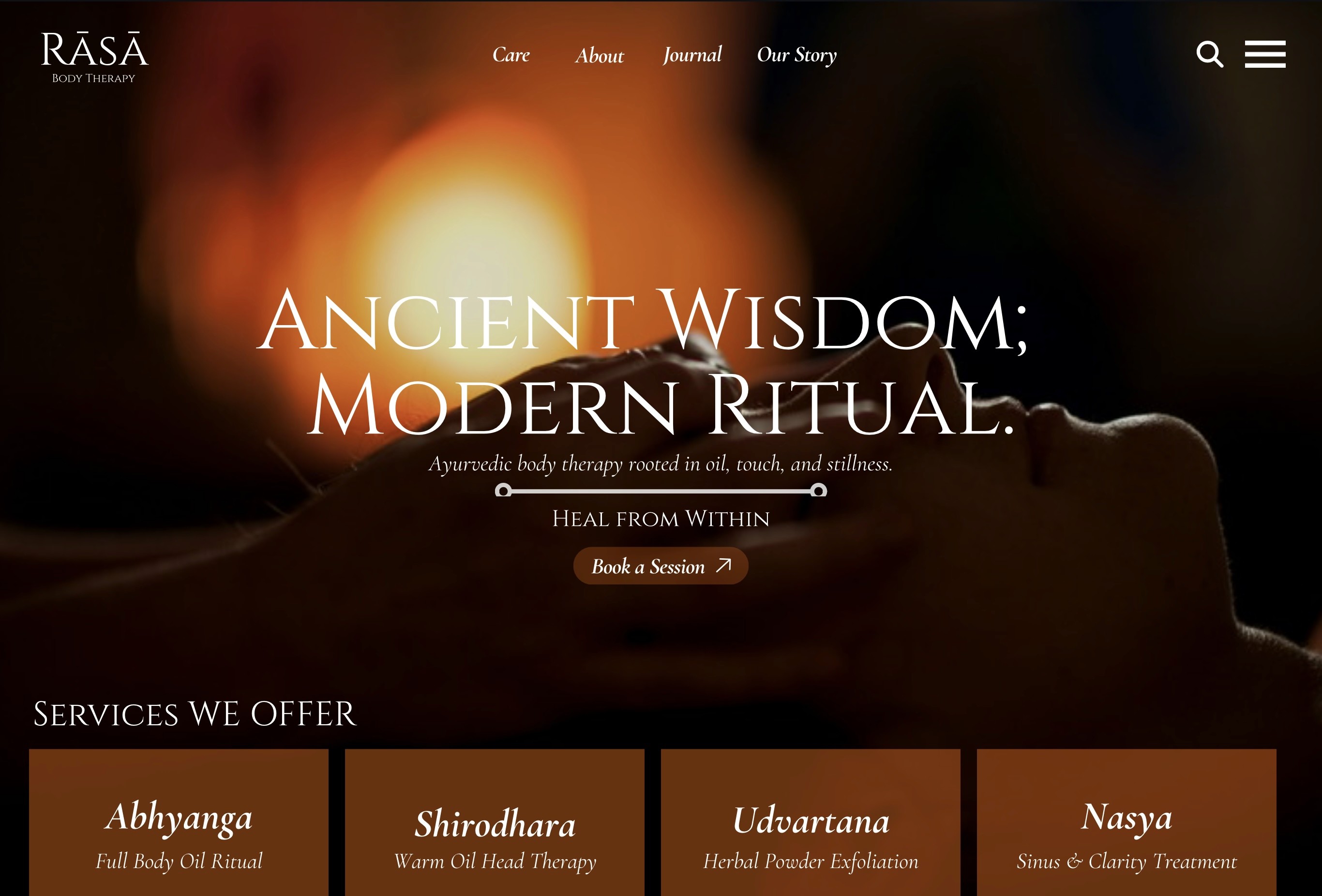 Herbal Body Therapy Studio Website Design