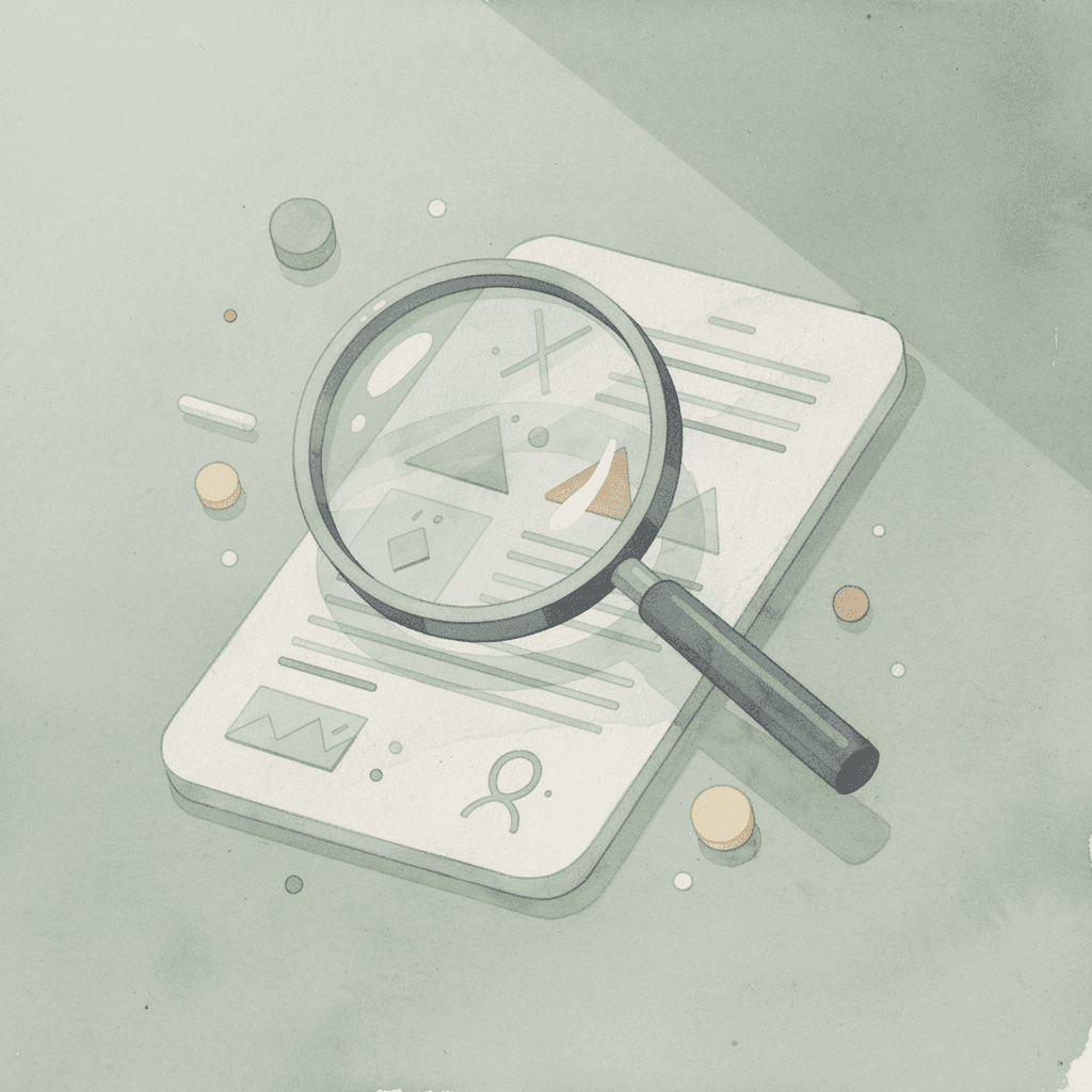 Scene of magnifying glass discovering hidden settlements and unclaimed property