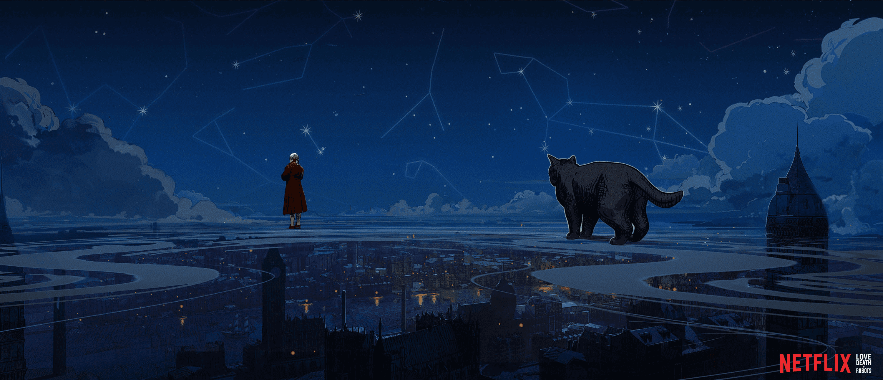 Hero concept art for For He Can Creep – establishing the dark poetic tone of 18th century London