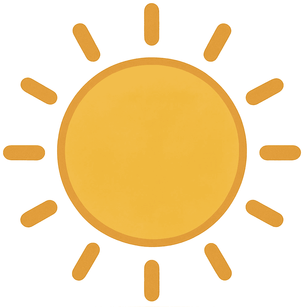 Icon von einer Sonne - ganzjährige Sonne