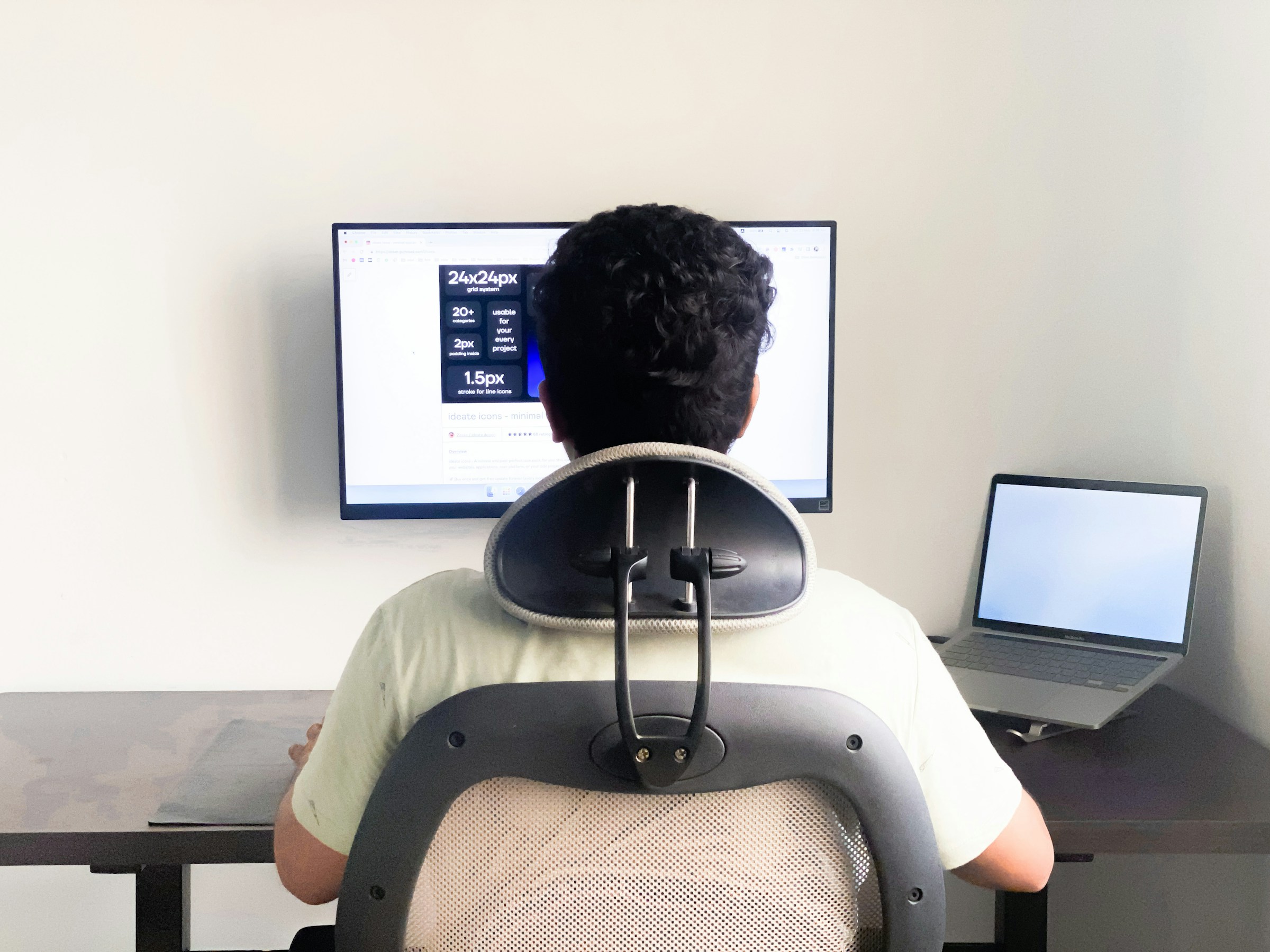 man working on computer - What Good Posture Looks Like