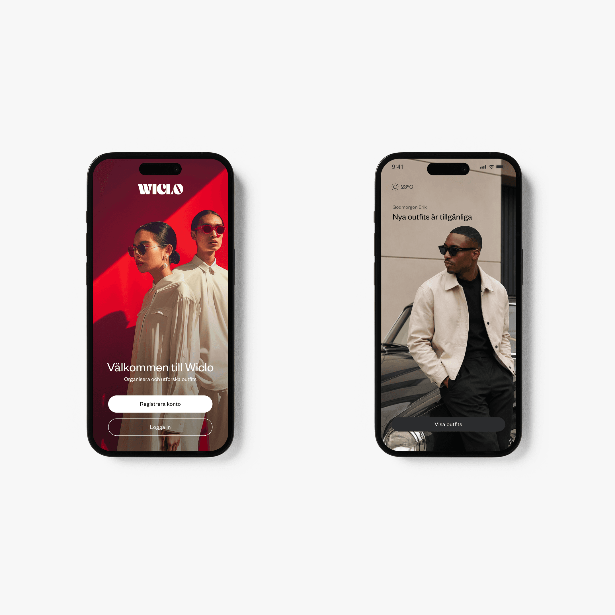 Smart phones showing UI