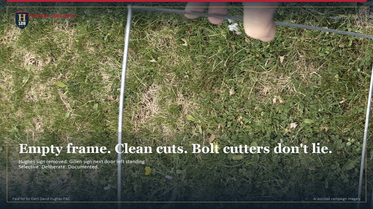 Hughes campaign signs vandalized — trail camera evidence — Exeter Township