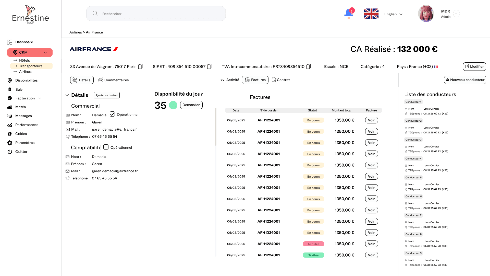 ernestine web app 25