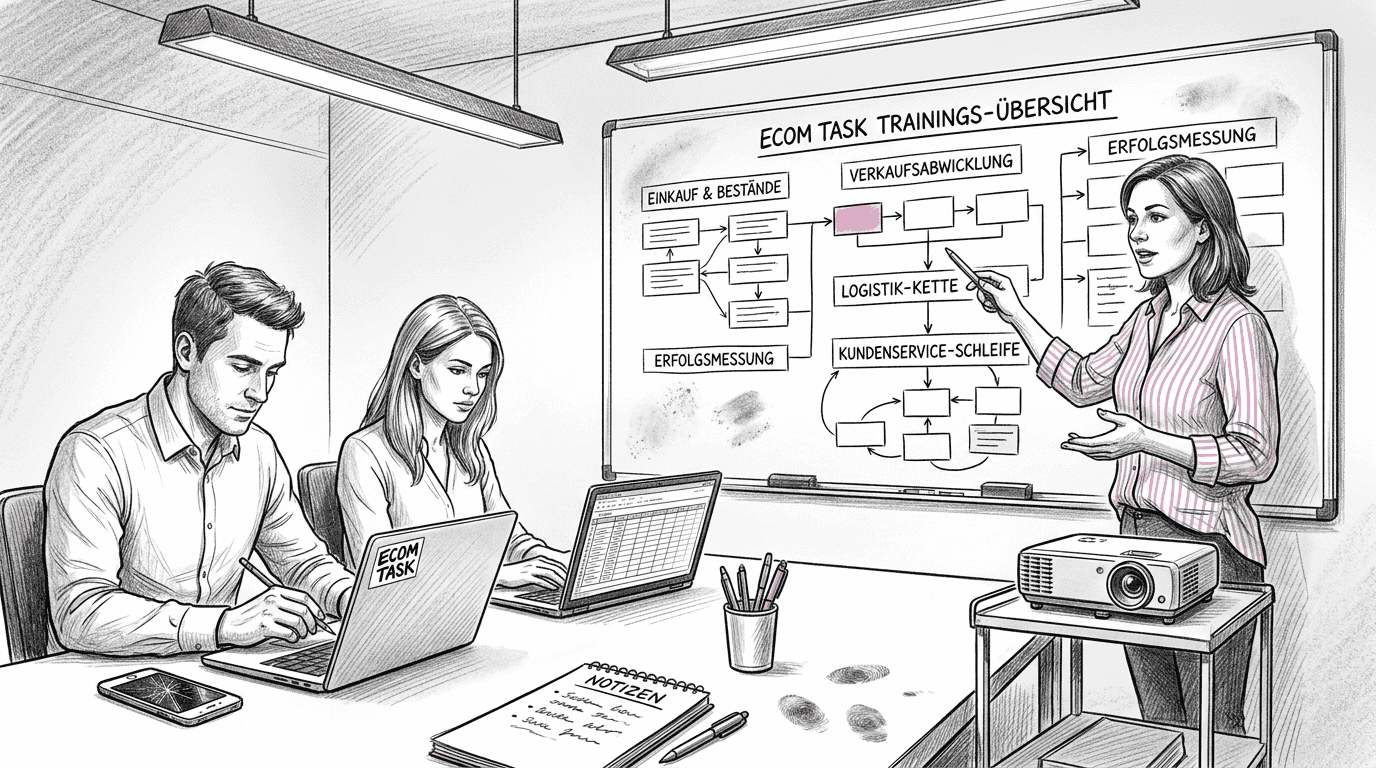 Eine Dozentin führt im Büro eine Schulung zum Thema Künstliche Intelligenz durch.