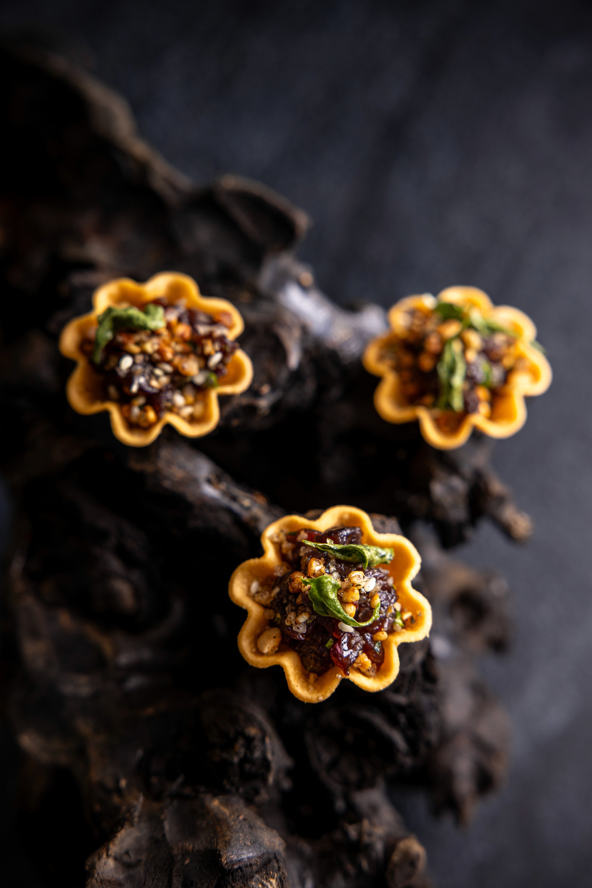 Native Cured Kangaroo, popped grains, bush tomato, dukkah & saltbush (DF)