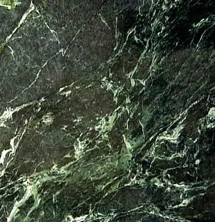 Empress Green marble — natural stone swatch, Mosaiclegs Art Studio
