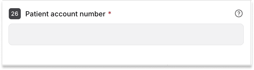Patient account number
