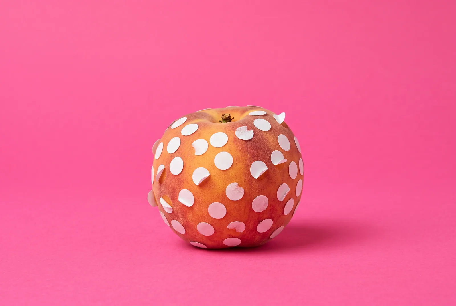 A peach covered in small round stickers, some peeling off, what real users say about Canopy