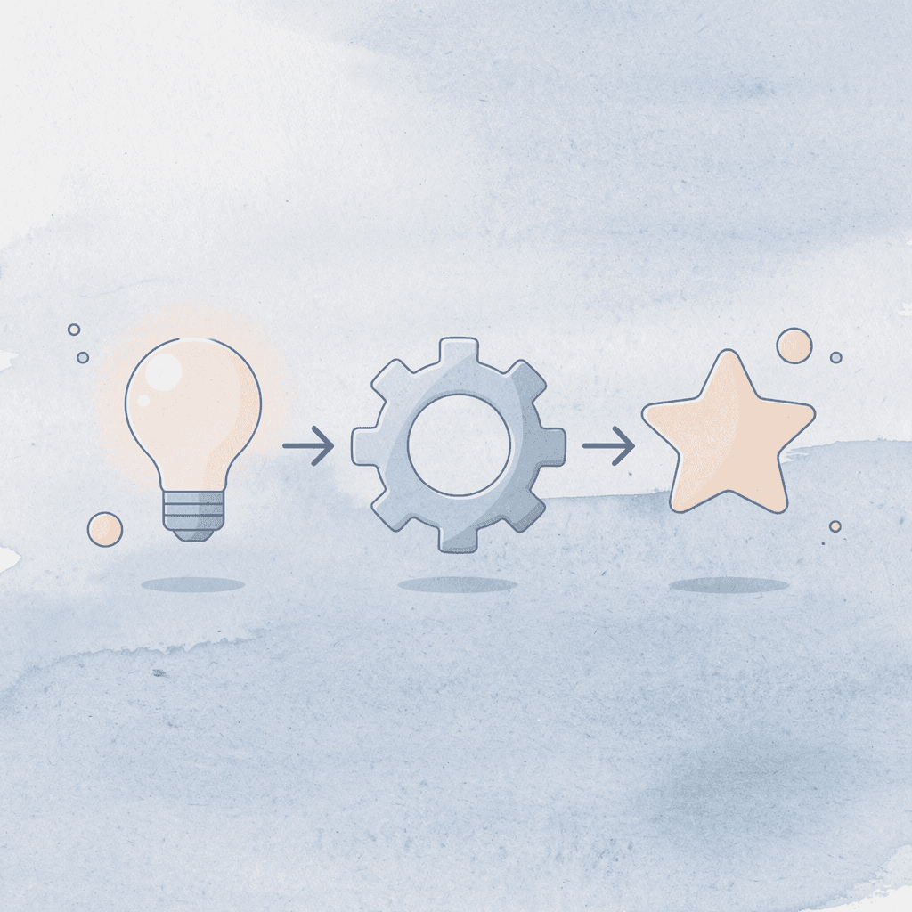 Three icons representing different learning styles: hands-on, visual, and reading