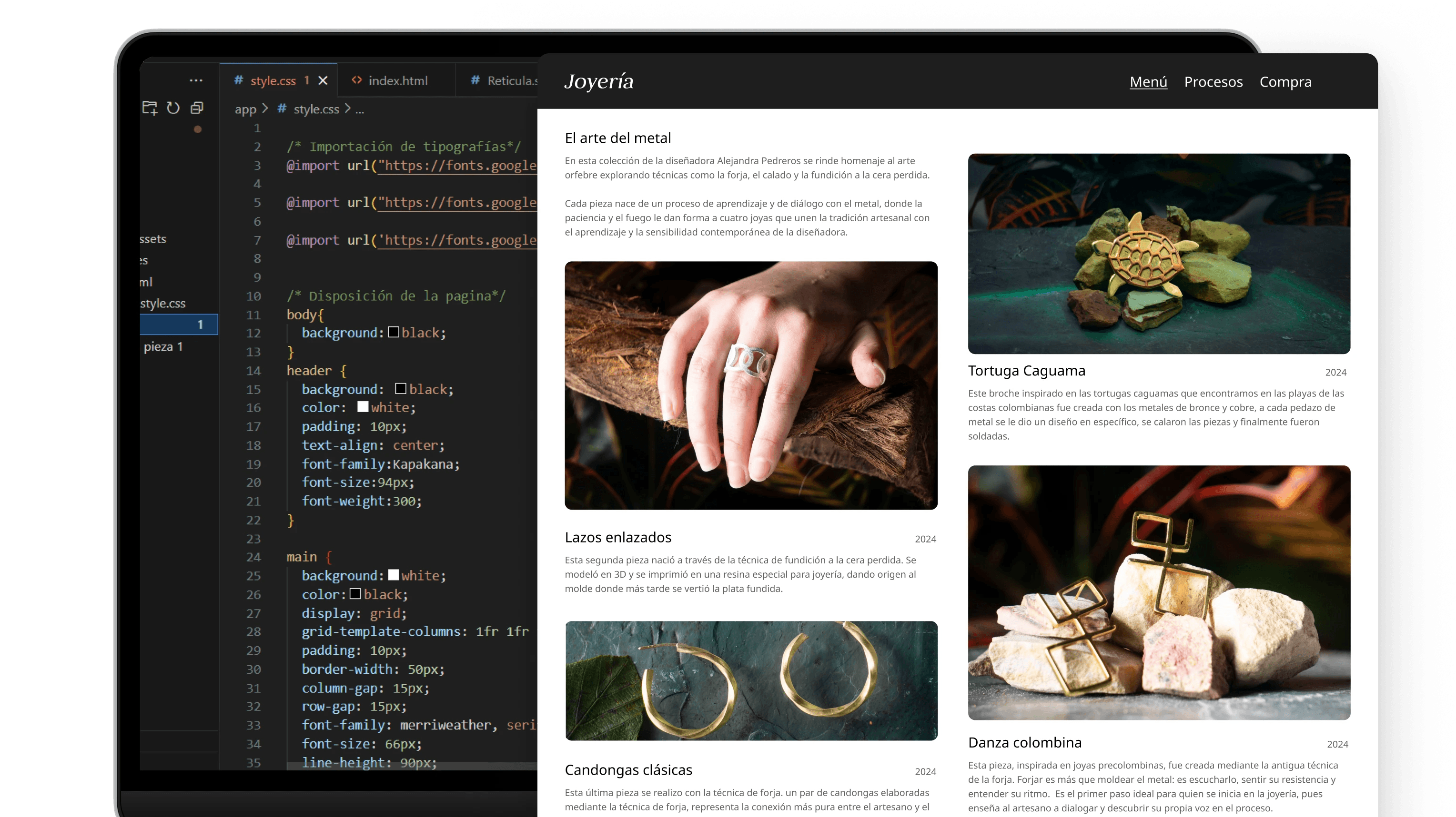Code and landing page