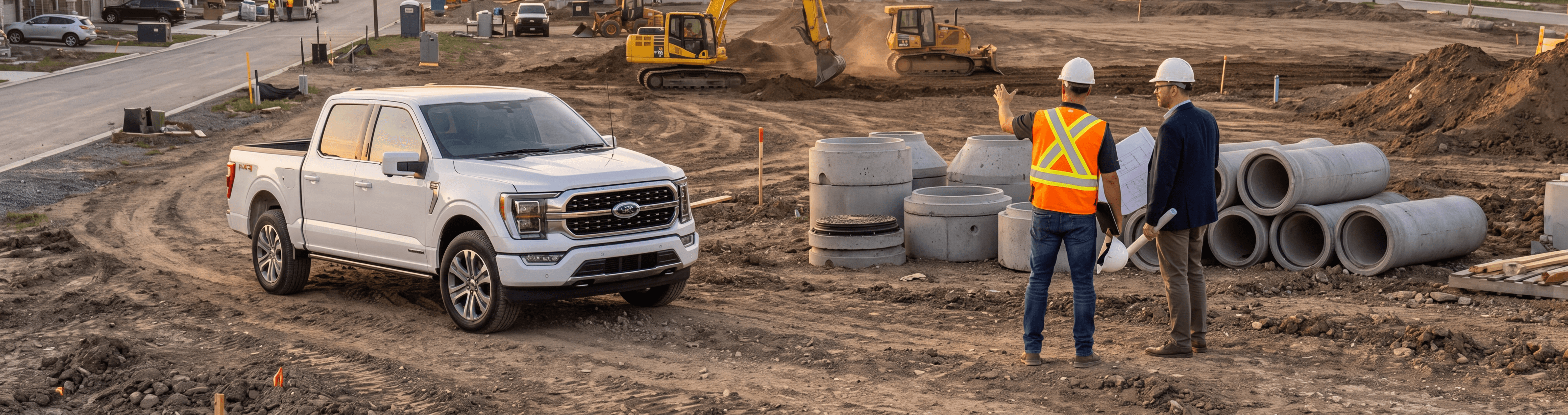 Active residential construction site