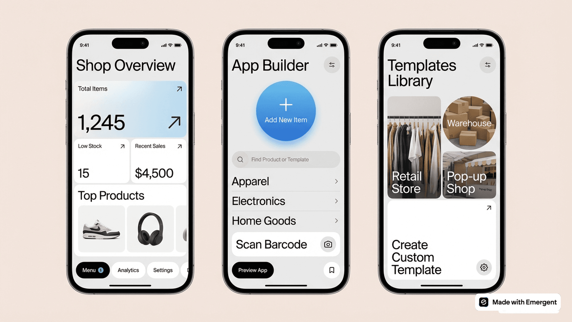 Shop Inventory App Made With Emergent