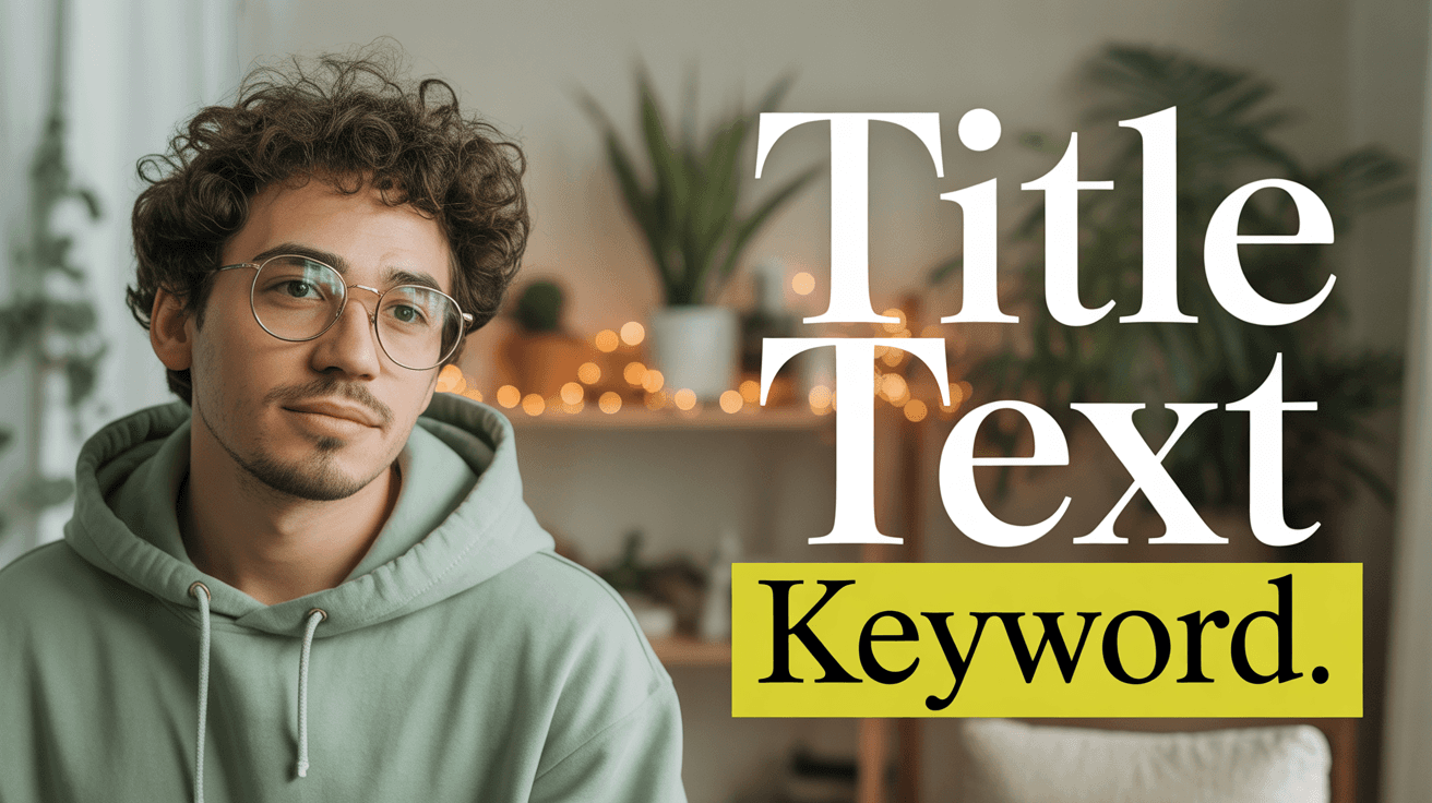 Ali Abdaal-style wealth advice thumbnail with close-up creator portrait and yellow keyword text box