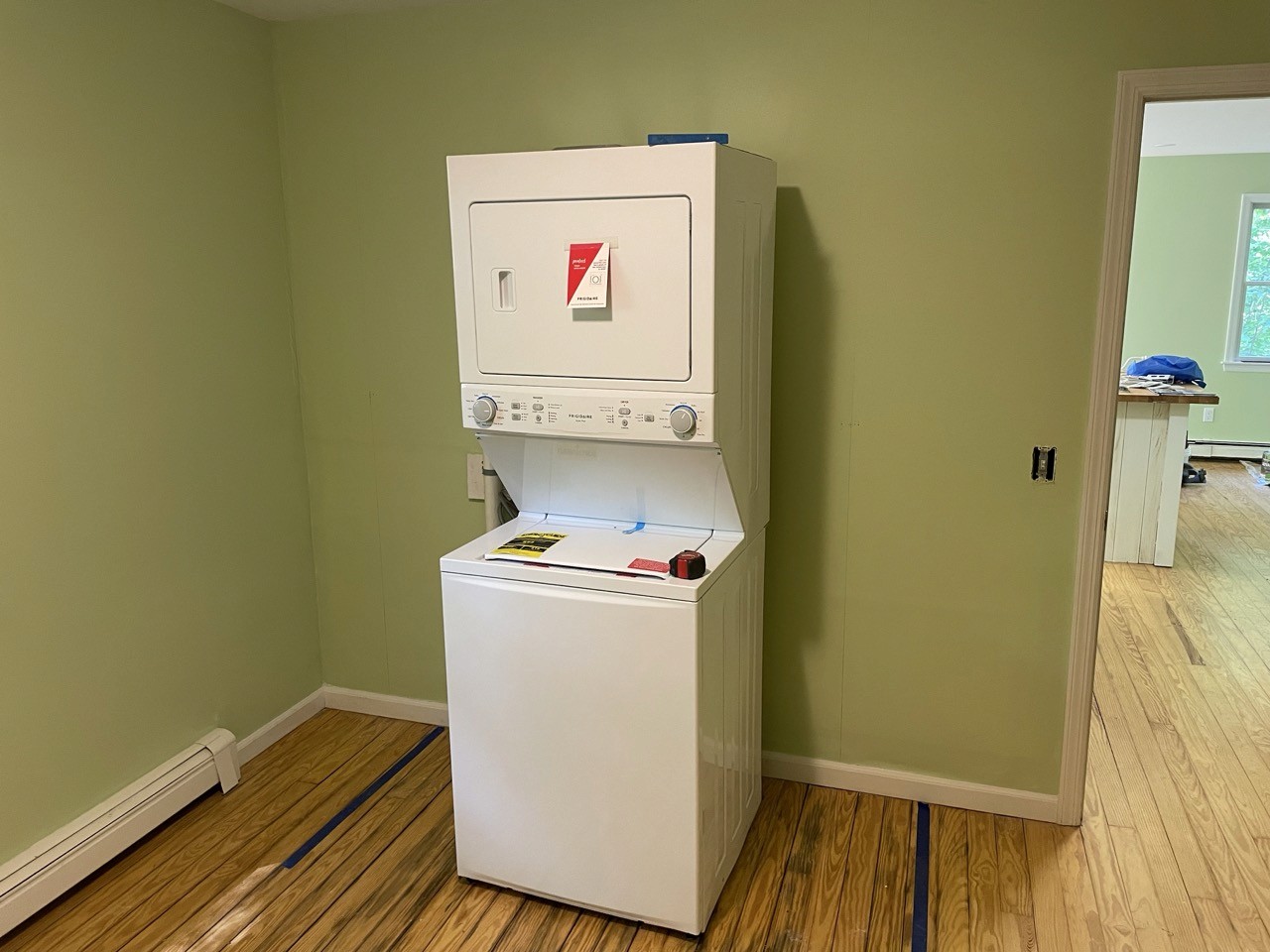Open space before framing the laundry room