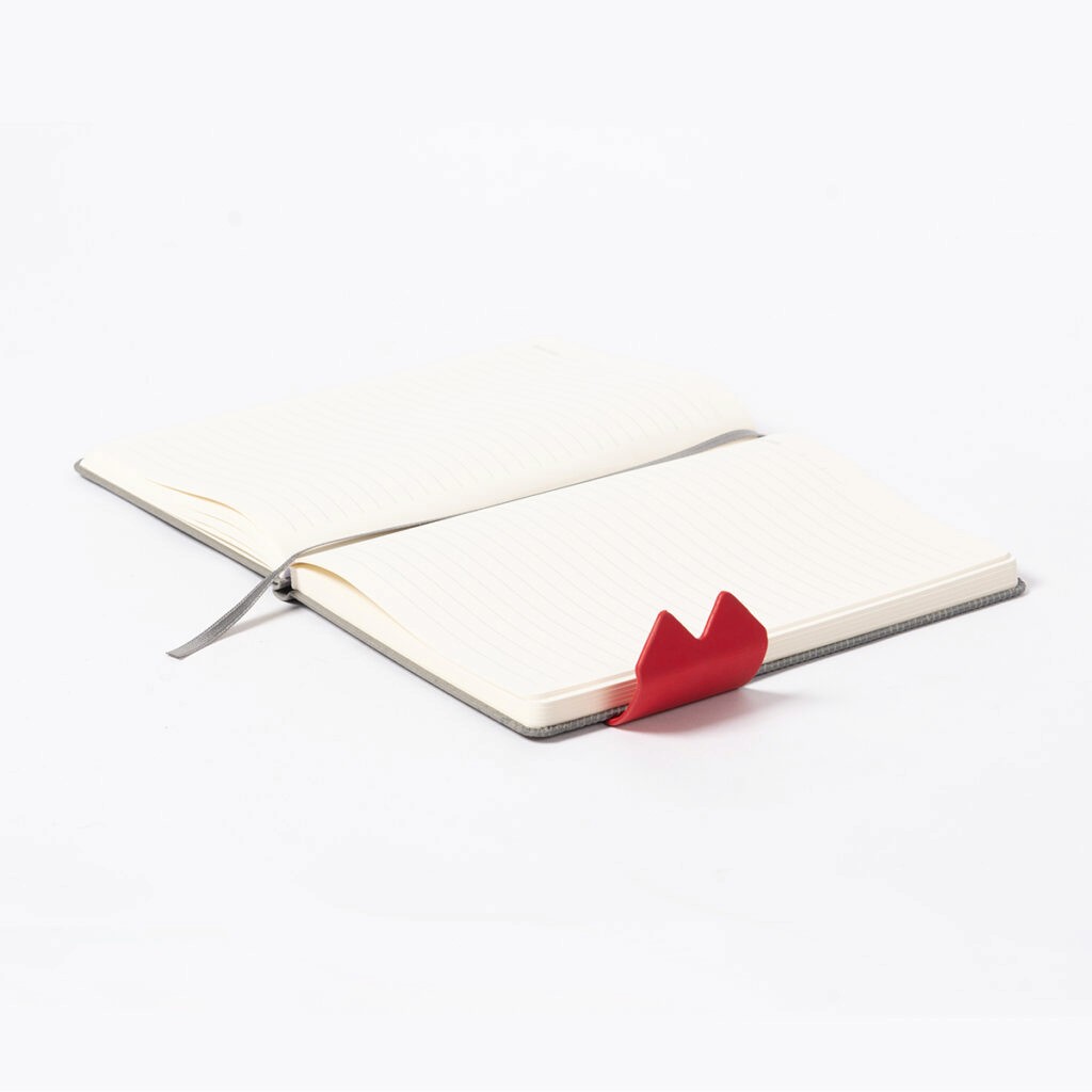 Branded A5 journal with magnetic flap design