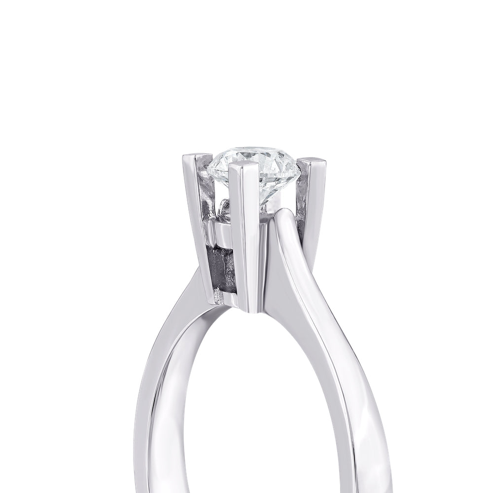 Assos 0.10 Karat G Renk SI2 Beyaz Altın Tektaş Yüzük