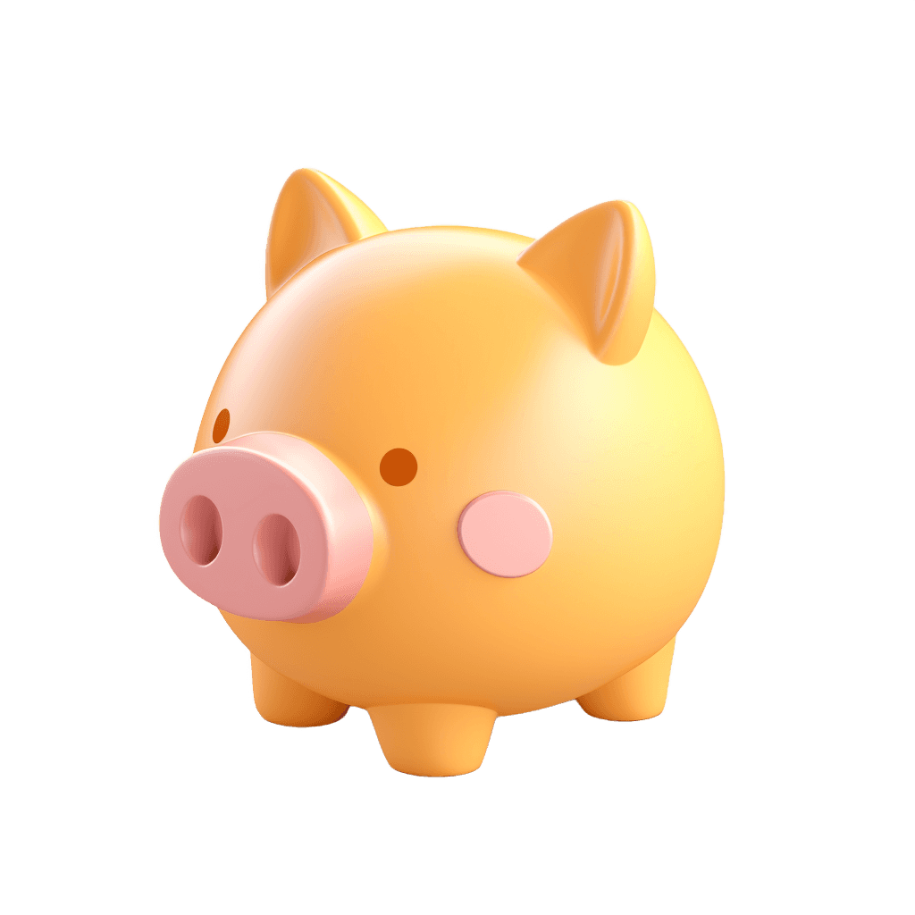 Variation of piggy bank 3d icon