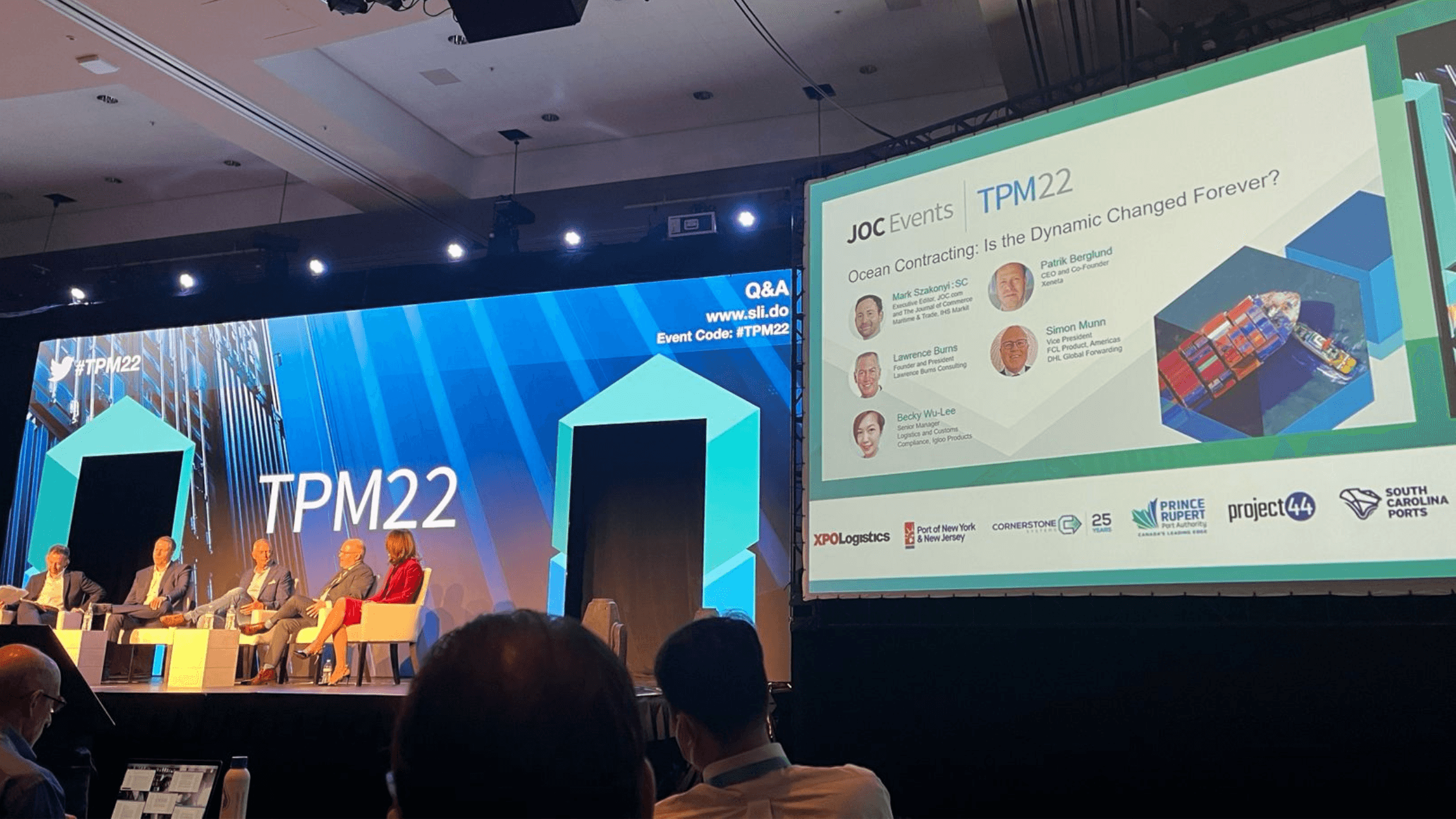 This is the image from one of the panel discussions in TPM Tech 2022 by JOC(Journal of Commerce). The agenda of the panel discussion was, "Ocean Contracting : Is the Dynamic Changed Forever?"