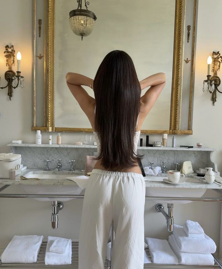 woman with long hair