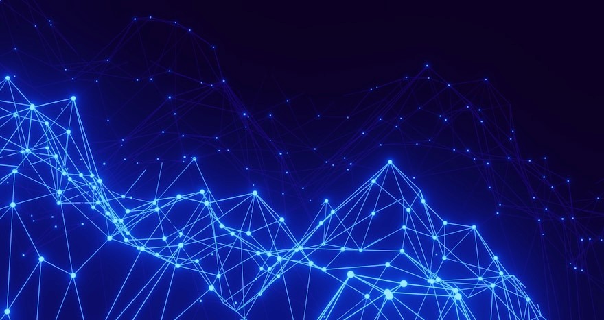 Abstract digital database network visualization