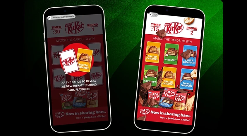 KitKat playable advertising experience inside Candy Crush Saga