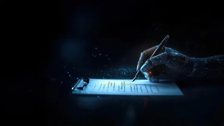 AI writing interface